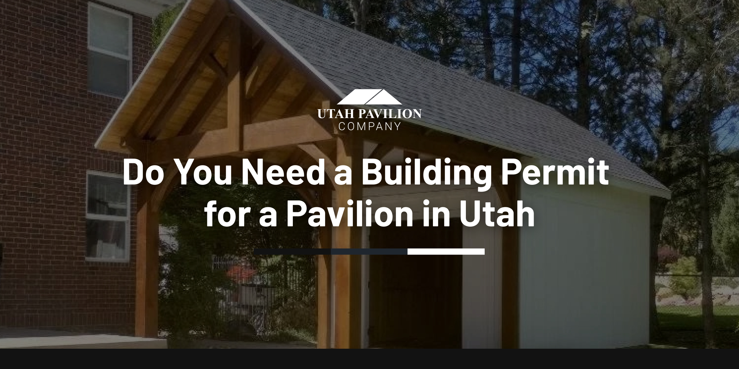 Timber frame pavilion attached to a home illustrating pavilion building permits in Utah for permanent outdoor structures